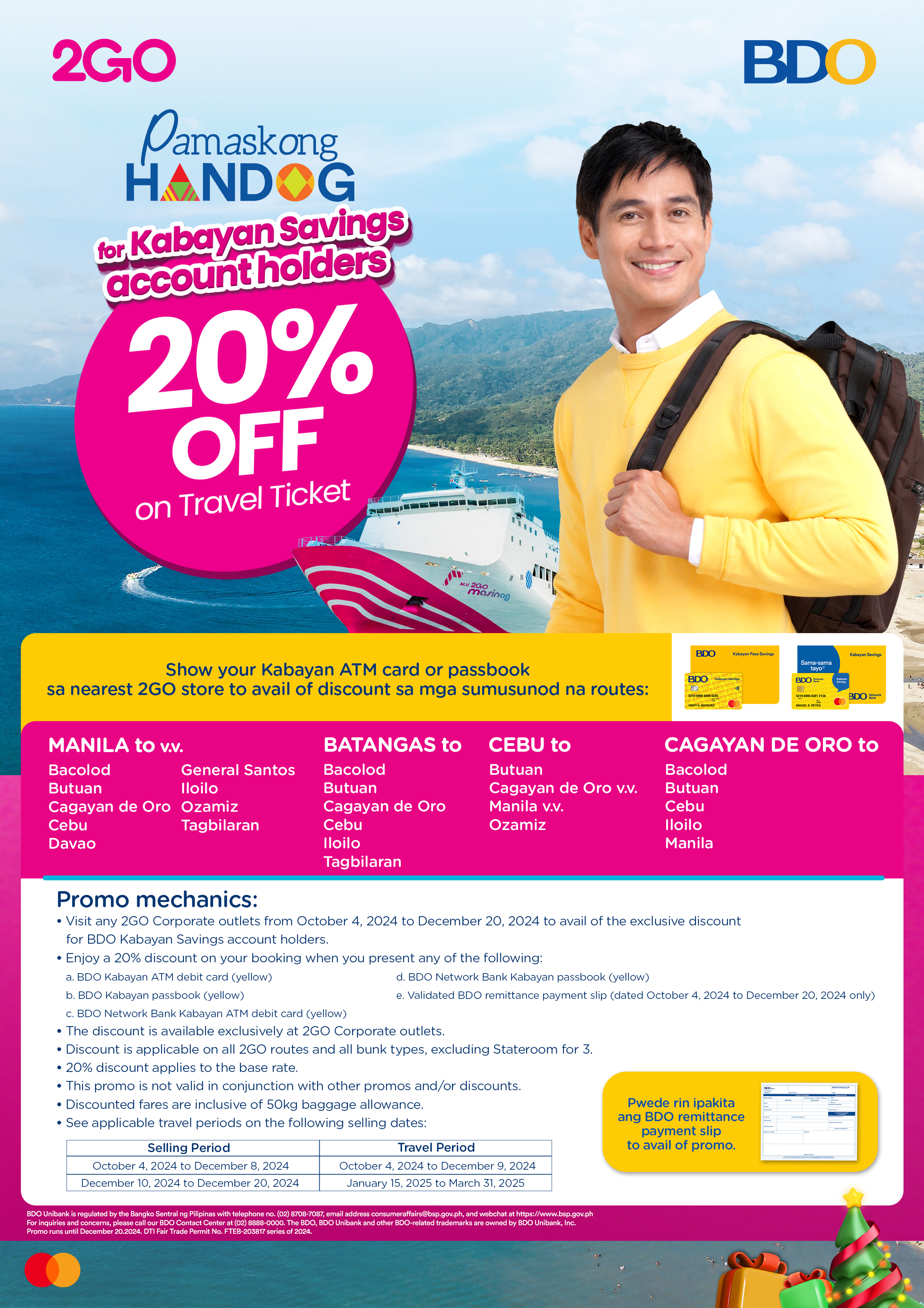 EXCLUSIVE! 20% Discount for BDO Kabayan Account Holders